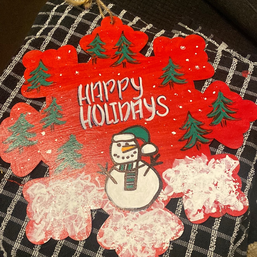 Hand Painted Holiday Sign Decor - Picture 2 of 2